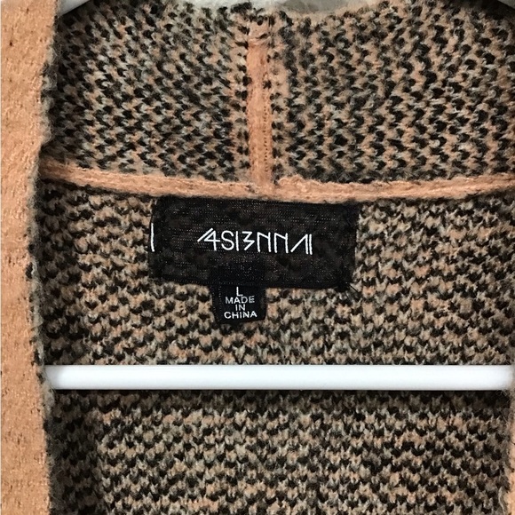 4SI3NNA Imani Leopard Print Long Cardigan Women’s L Sweater Open Front Soft Knit - Picture 2 of 5